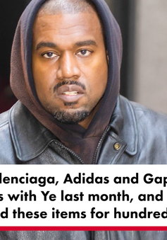 Kanye West bán các thiết kế của Balenciaga, Adidas và Gap với giá "bèo bọt"