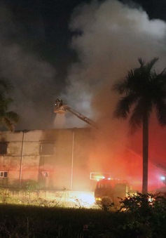 Hải Phòng: Cháy lớn thiêu rụi gần 1.000 m2 vuông nhà xưởng