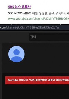Các kênh YouTube của SBS bị hack và đột ngột bị xóa