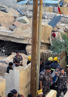 Số nạn nhân tử vong trong vụ sập  tòa nhà ở Jordan tăng lên 9 người