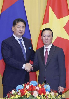 Chủ tịch nước Võ Văn Thưởng chủ trì Lễ đón Tổng thống Mông Cổ thăm cấp Nhà nước tới Việt Nam