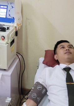 Đại úy công an kịp thời hiến máu giúp bệnh nhân qua cơn nguy kịch