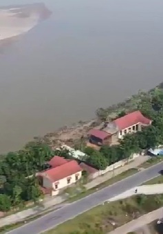Xử lý khẩn cấp tình trạng sạt lở bờ sông Thao
