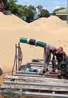 Ngăn chặn khai thác cát trái phép trên sông Trà Khúc