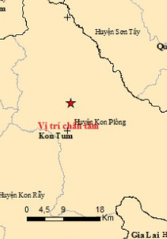 7 trận động đất trong sáng 22/9 tại huyện Kon Plông, tỉnh Kon Tum