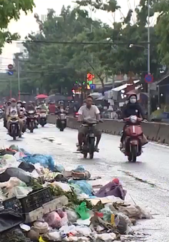 Tuyến đường xanh, sạch ở TP Hồ Chí Minh ngập rác