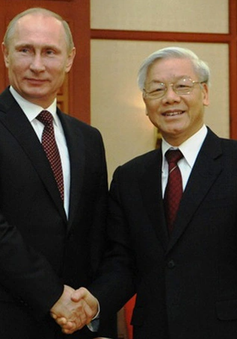 Tổng Bí thư Nguyễn Phú Trọng chúc mừng Tổng thống Nga Vladimir Putin tái đắc cử