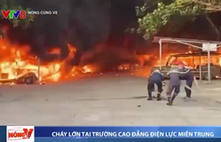 Quảng Nam: Cháy lớn tại trường Cao đẳng Điện lực miền Trung