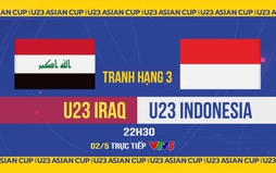 Lịch thi đấu & trực tiếp Tranh hạng 3 U23 châu Á hôm nay 02/5: U23 Iraq - U23 Indonesia