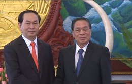 Đại tướng Trần Đại Quang hội kiến Tổng Bí thư và Thủ tướng Lào