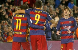 ‘Tam giác quỷ’ Messi – Suarez – Neymar ghi 30/33 bàn cho Barca tại La Liga