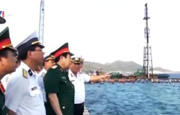 Bộ trưởng Bộ Quốc phòng kiểm tra công tác huấn luyện của các đơn vị hải quân