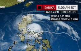 Bão Sarika đi vào vùng biển Philippines, 1 người thiệt mạng
