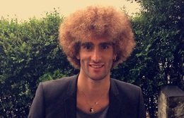 Fellaini gây sốc khi nhuộm vàng mái tóc xù để đón EURO 2016
