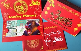 Tiền lì xì hình khỉ “đắt khách” dịp Tết Bính Thân 2016
