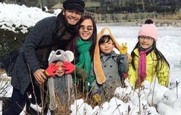 Gia đình MC Phan Anh cười hết cỡ trong chuyến du lịch Hàn Quốc
