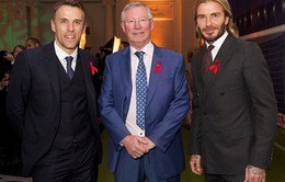 Beckham, Neville hội ngộ thầy Alex Ferguson