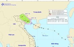Áp thấp nhiệt đới đã vào đất liền Quảng Ninh - Hải Phòng