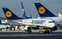 Ryanair hủy hàng nghìn chuyến bay cho tới đầu năm 2018