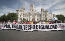 Hàng chục nghìn người Tây Ban Nha tuần hành đòi tăng lương, đảm bảo việc làm