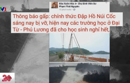Thông tin vỡ đập hồ Núi Cốc ở Thái Nguyên là bịa đặt
