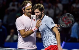Vất vả giành chiến thắng trước Gilles Simon, Roger Federer vào bán kết Basel mở rộng 2018