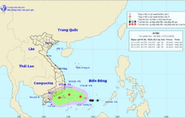 Vùng áp thấp trên Biển Đông mạnh lên thành áp thấp nhiệt đới, gây mưa dông ở các tỉnh phía Nam