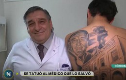 Bệnh nhân xăm chân dung bác sĩ lên lưng thay lời cảm ơn