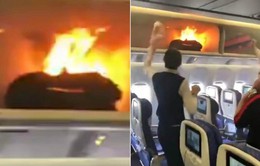 Trung Quốc: Sạc dự phòng bỗng nhiên bùng cháy dữ dội trên máy bay