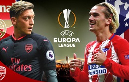 Lịch trực tiếp bán kết lượt đi Europa League: Arsenal đại chiến Atletico
