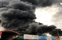 Cháy chợ ở Sóc Sơn, Hà Nội