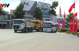 Va chạm xe ben tại Nha Trang gây ách tắc giao thông