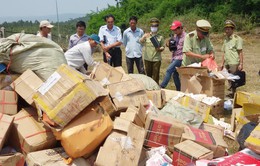Phú Yên tiêu hủy hàng lậu, kém chất lượng