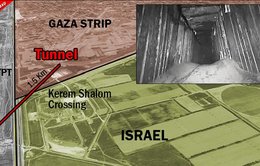 Israel phá hủy một đường hầm qua biên giới của Hamas