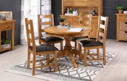 Những bộ bàn ăn gỗ mang phong cách Rustic