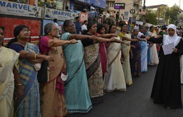 5 triệu phụ nữ Ấn Độ kết bức tường người dài 620km kêu gọi bình đẳng giới