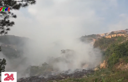 Đà Lạt ngột ngạt vì khói từ vụ cháy bãi rác Cam Ly