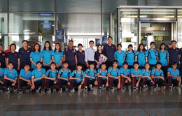 Đội tuyển U15 nữ Việt Nam về nước, khép lại chuyến thi đấu giải U15 nữ ĐNA 2019