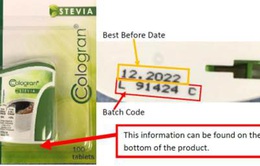 Thu hồi chất tạo ngọt Cologran Stevia vì có chứa phụ gia thực phẩm không được công bố trên nhãn