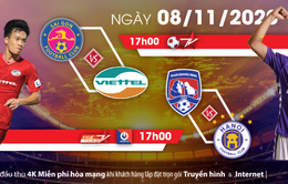 Loạt trận cuối V-League: Viettel trỗi dậy hay Hà Nội tại vị ngôi vương (17h, 8/11, Bóng đá TV)