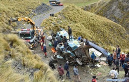 Bolivia: Xe bus lao xuống vực, ít nhất 34 người thương vong