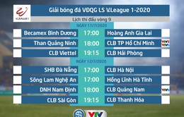 Lịch thi đấu và trực tiếp vòng 9 LS V.League 1-2020: Than Quảng Ninh – CLB TP Hồ Chí Minh, DNH Nam Định – CLB Quảng Nam