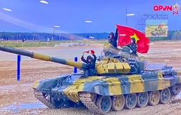 Đội tuyển xe tăng Việt Nam về đích đầu tiên ở trận ra quân Army Games 2020