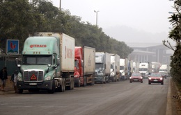 Hàng nghìn xe container chở hàng bị mắc kẹt ở cửa khẩu Kim Thành - Lào Cai