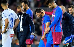 Barcelona nhận tin dữ về tiền đạo Sergio Aguero
