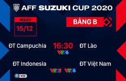 Lịch thi đấu và trực tiếp AFF Cup 2020 hôm nay, 15/12: Tâm điểm Indonesia – Việt Nam, Lào – Campuchia