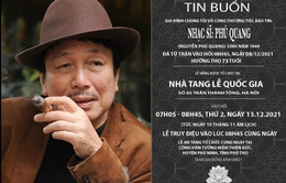 Tang lễ nhạc sĩ Phú Quang được tổ chức vào ngày 13/12