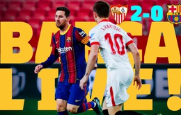 Barcelona thất bại trước Sevilla trong trận bán kết lượt đi Cúp Nhà vua Tây Ban Nha
