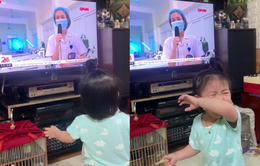 Mẹ đi Bắc Giang chống dịch, bé gái khóc nức nở khi thấy mẹ qua tivi