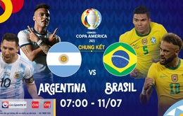 Chung kết Copa America: Brazil hay Argentina lên ngôi vương? (7h, Chủ nhật, 11/07, VTVcab)